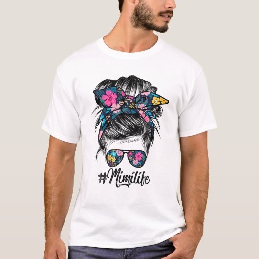 Mimi Life Messy Hair Bun T-Shirt (Vorderseite)