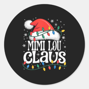 Mimi Lou Claus Lustiges Weihnachten Oma Ferien Runder Aufkleber