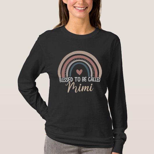 Mimi Mother s Day Blessed To Be Called Mimi Rainbo T-Shirt (Vorderseite)