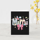 Mimi Oaster Coquette Bow Happy Oaster Bunny Rabbit Karte (Gelbe Blume)