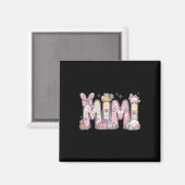 Mimi Oaster Coquette Bow Happy Oaster Bunny Rabbit Magnet (Vorderseite/Rückseite)