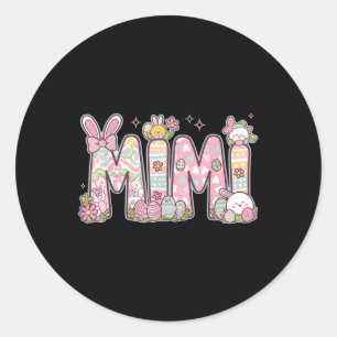 Mimi Oaster Coquette Bow Happy Oaster Bunny Rabbit Runder Aufkleber