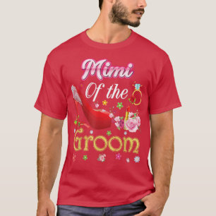 Mimi of the Groom Happy Wedding Blume Pink Shoe T-Shirt