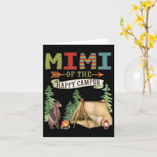 Mimi Of The Happy Camper First Birthday Camng Karte (Gelbe Blume)