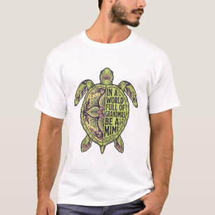 Mimi Oma Meeresschildkröte Vintage Blumen Shirt De