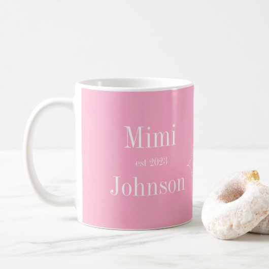 Mimi Oma Pink Kaffeetasse (Mit Donut)