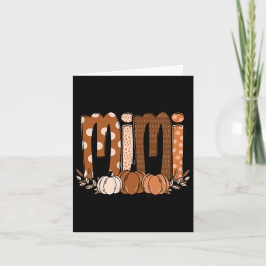 Mimi Pumpkin Halloween Erntedank Oma Fall L Karte (Vorderseite)