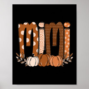 Mimi Pumpkin Halloween Erntedank Oma Fall L Poster