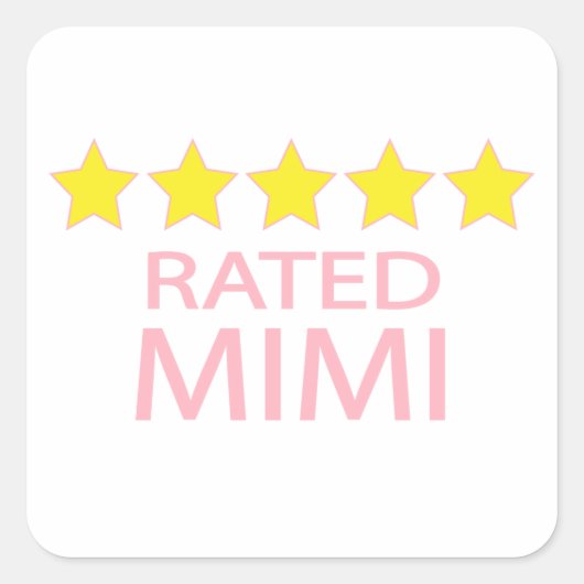 Mimi Quadratischer Aufkleber (Vorderseite)