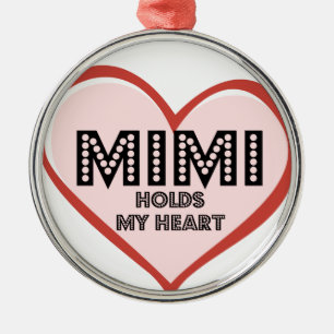 Mimi runde Verzierung Silbernes Ornament