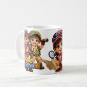 Mimi & Salvo Zwillinge Mädchen & Junge Kaffeetasse (Vorderseite Links)