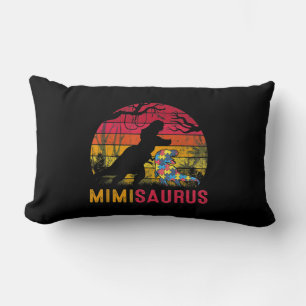 Mimi Saurus Rex Autismus Bewusstsein Funny Dinosau Lendenkissen