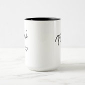 Mimi Schwarz-Weiß Minimalistisches Gründungsjahr Tasse (Zentrum)