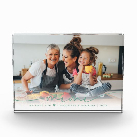 Mimi Script Overlay | Wir Liebe Ihr Foto Block (Vorderseite)