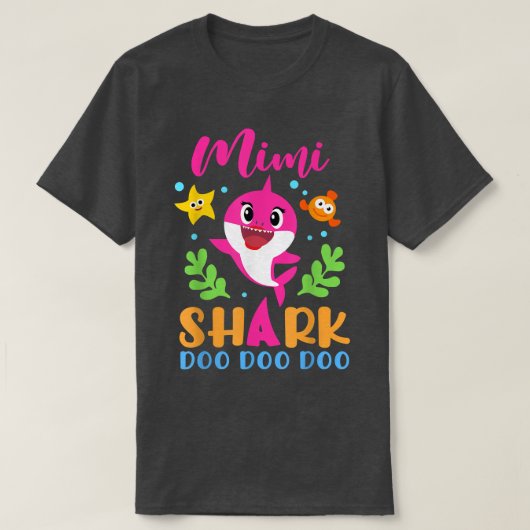 Mimi Shark Mimi Shark Lover Familienmüttertag T-Shirt (Design vorne)