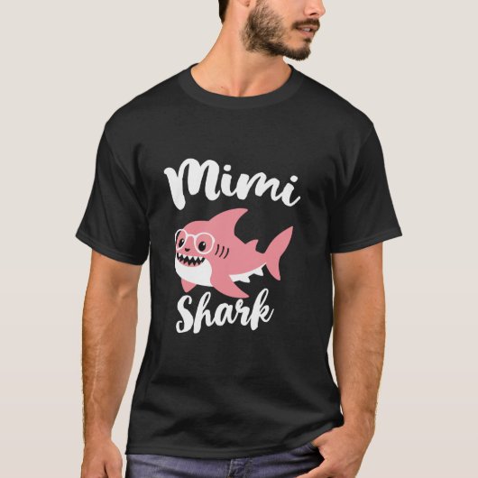 Mimi Shark Mother's Day Oma Funny T-Shirt (Vorderseite)