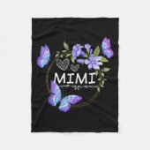Mimi Shirt For Women With Butterflies Mother's Day Fleecedecke (Vorderseite)