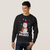 Mimi Snowman Weihnachts-Matching-Familie Sweatshirt (Vorne ganz)