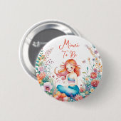 Mimi soll Meerjungdusche sein Button (Vorne & Hinten)