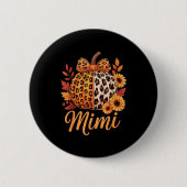 Mimi Thanksgiving Leopard Pumpkin Sunflower Coquet Button (Vorderseite)