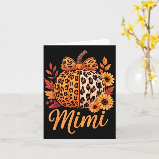 Mimi Thanksgiving Leopard Pumpkin Sunflower Coquet Karte (Gelbe Blume)