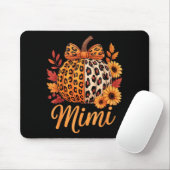 Mimi Thanksgiving Leopard Pumpkin Sunflower Coquet Mousepad (Mit Mouse)