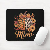 Mimi Thanksgiving Leopard Pumpkin Sunflower Coquet Mousepad (Mit Mouse)