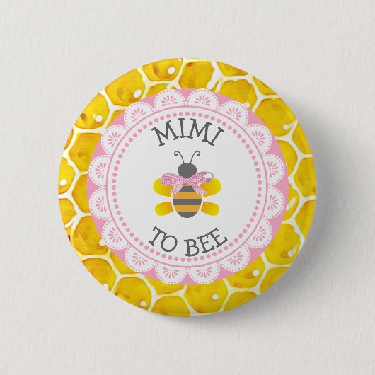 Mimi to Bee Baby Showbutton Button (Vorderseite)