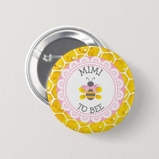 Mimi to Bee Baby Showbutton Button (Vorne & Hinten)