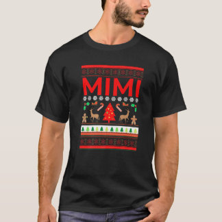 Mimi Ugly Christmas Sweater Funny Grandma Xmas Swe T-Shirt