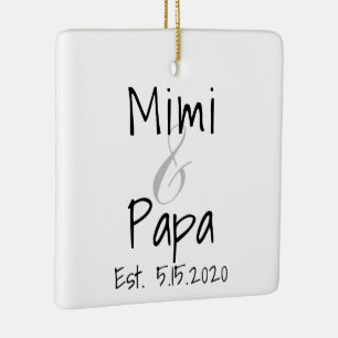Mimi und Papa Erster Kindergarten Keramikornament