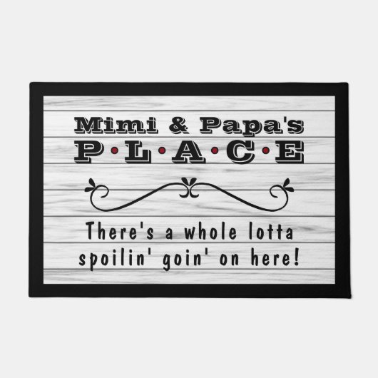 Mimi und Papas Platz Rustikal Lotta Spoilin Fußmatte (Vorderseite)