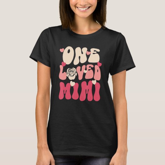 Mimi Valentine One Loved Mimi Happy Valentines Day T-Shirt (Vorderseite)