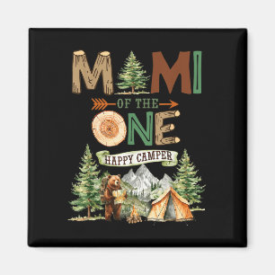 Mimi vom glücklichen Camper 1. Geburtstag Camping Magnet