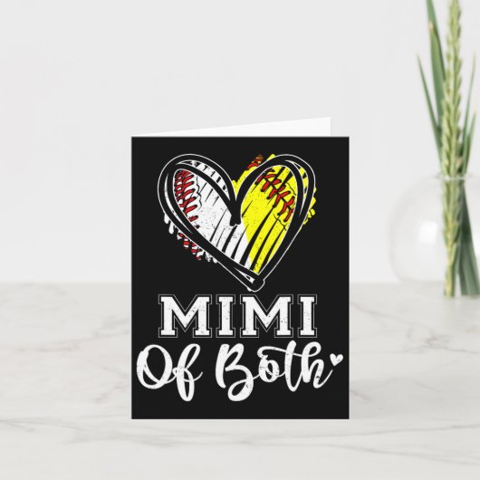 Mimi von beiden Baseball-Softball-Großmütter-Tag Karte (Vorderseite)