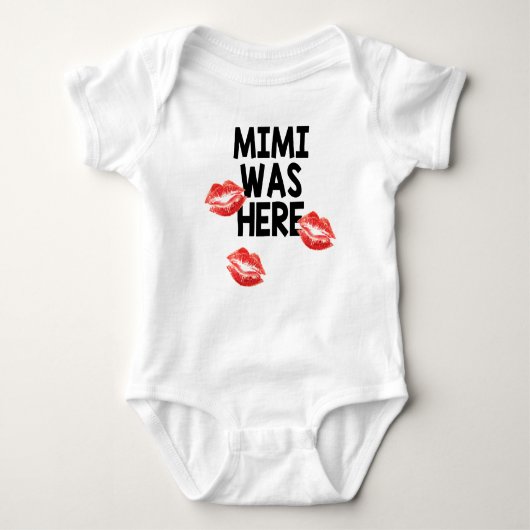 MiMi war küsst hier Baby-Bodysuit Baby Strampler (Vorderseite)