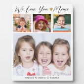 Mimi We Liebe You Grandchildren 4 FotoCollage Fotoplatte (Vorderseite)