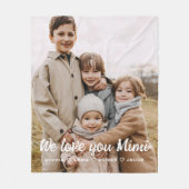 Mimi We Liebe you Hearts Modern Single Foto Fleecedecke (Vorderseite)