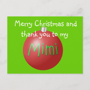 Mimi Weihnachtsschmuck Postkarte
