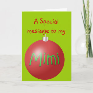 Mimi Weihnachtsverzierungskarte Feiertagskarte