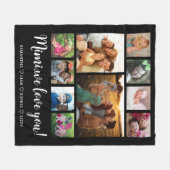 Mimi Wir Liebe Sie Grandkids 10 FotoCollage Black Fleecedecke (Vorderseite (Horizontal))