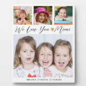 Mimi Wir Liebe Sie Großkinder Namen 4 FotoCollage Fotoplatte (Vorderseite)