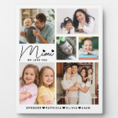 Mimi Wir Liebe Sie Großkinder Namen 6 FotoCollage Fotoplatte (Vorderseite)