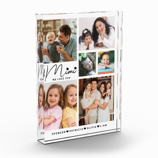 Mimi Wir Liebe Sie Großkinder Namen Collage 6 Fotoblock (Links)
