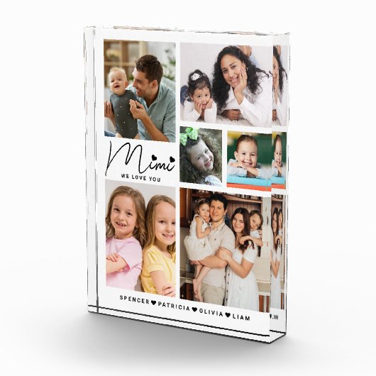 Mimi Wir Liebe Sie Großkinder Namen Collage 6 Fotoblock (Rechts)