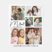 Mimi wir Liebe Sie Großkinder nennen FotoCollage Fleecedecke (Vorderseite)