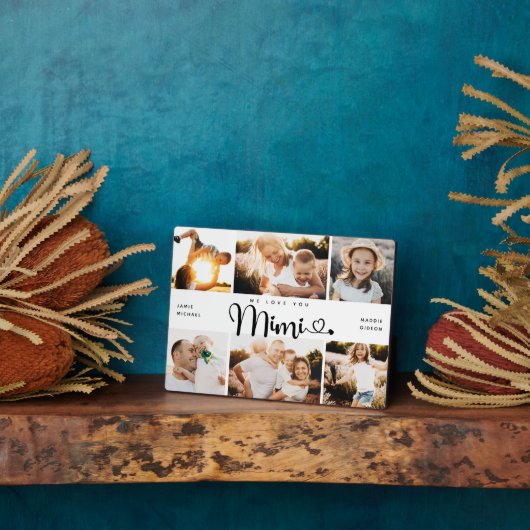 MIMI Wir Liebe Sie hören Moderne 6 FotoCollage Fotoplatte (Seite)