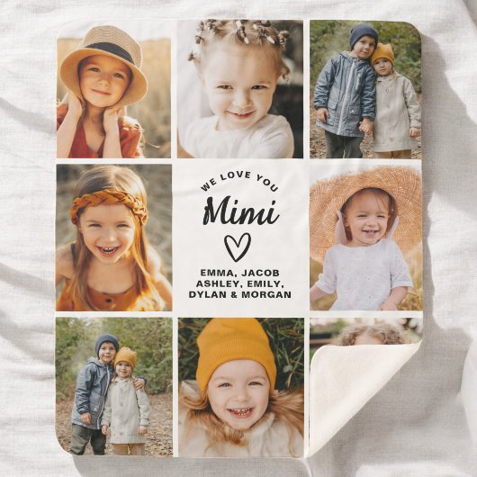 MiMi Wir Liebe Sie hören Moderne Foto Collage Sherpadecke