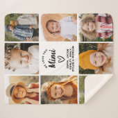 MiMi Wir Liebe Sie hören Moderne Foto Collage Sherpadecke (Vorderseite (Horizontal))