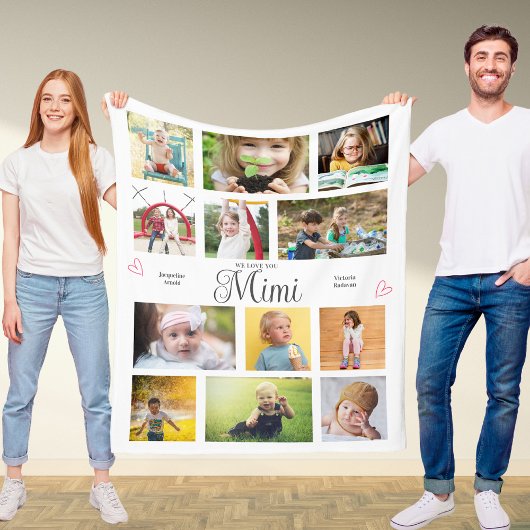 Mimi Wir Liebe Sie Personalisiert Hearts Moderne Fleecedecke